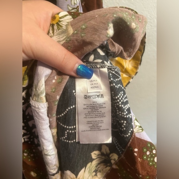 Maeve Anthropologie Patchwork Floral Maxi Dress Colorful Boho Women's M - Picture 10 of 14